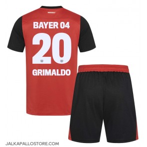 Bayer Leverkusen Alejandro Grimaldo #20 Kotipaita Lapsille 2024-25 Lyhythihainen (+ shortsit)